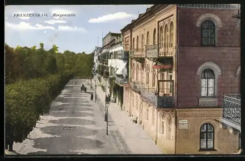 AK Franzensbad, Partie an der Morgenzeile