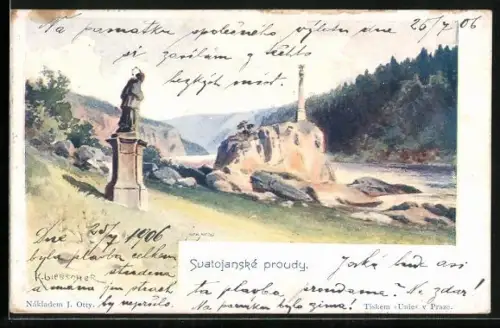 Künstler-AK Slapy, Svatojanskè proudy