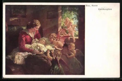 Künstler-AK Thomas Riss: Familienglück