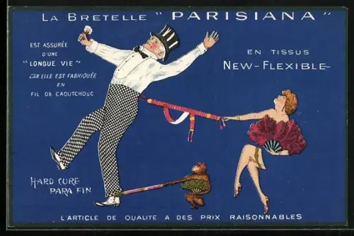 AK Reklame La Bretelle Parisiana en Tissus New-Flexible