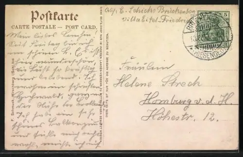 AK Brückenberg, Kirche Wang bei Gewitterstimmung, um 1900