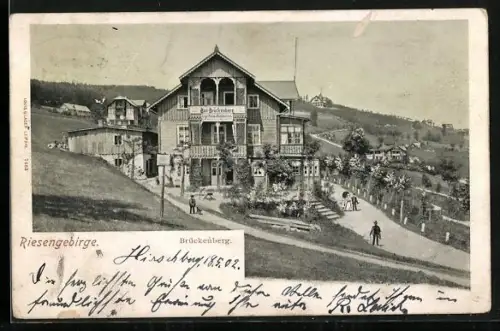 AK Brückenberg, Logierhaus und Restaurant der Ortschaft, Aussenansicht