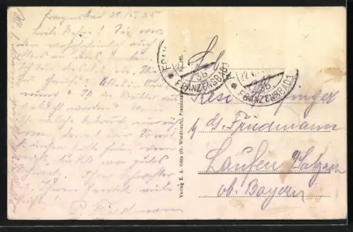 AK Franzensbad, Cafe-Restaurant Amerika