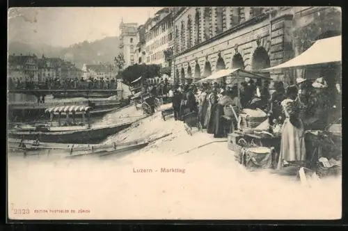 AK Luzern, Markttag am Fluss