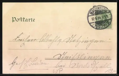 Lithographie Marienburg /Wpr., Burg aus der Vogelschau