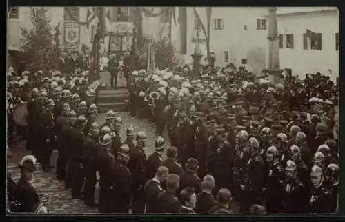 Foto-AK Hofkirchen im Mühlkreis, 40jähriges Gründungsfest der Feuerwehr