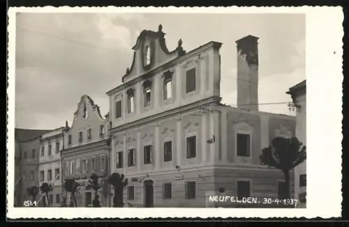 AK Neufelden, Zerstörte Gebäude nach dem Brand am 30. 4. 1937