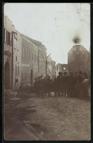 Foto-AK Haslach, Brand am 8. 4. 1910