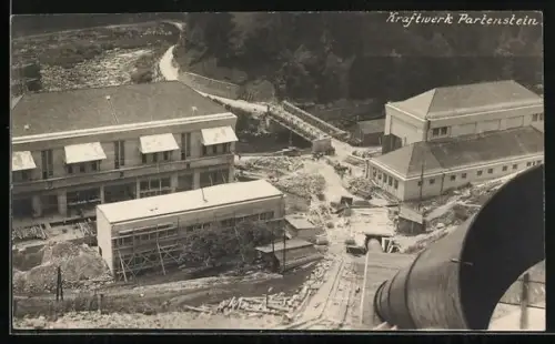 Foto-AK Kleinzell im Mühlkreis, Kraftwerk Partenstein im Bau