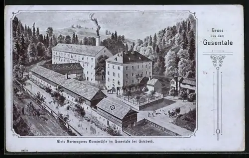 AK Engerwitzdorf, Gusental, Alois Hartwagners Kunstmühle