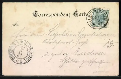 Lithographie Gallneukirchen, Kirche, Riedegg, Oberndorf