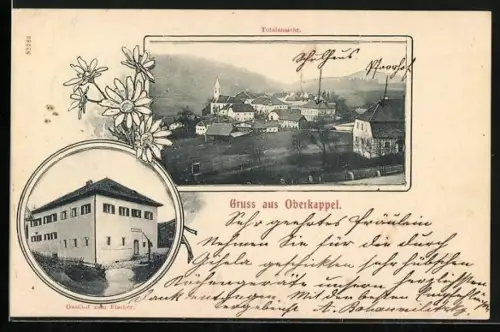 AK Oberkappel, Totalansicht, Gasthof zum Fischer