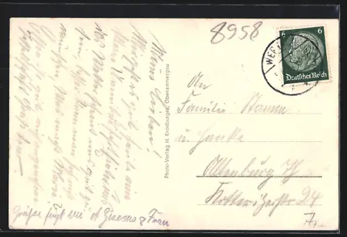 AK Faulenbach bei Füssen, Ortsansicht aus der Vogelschau