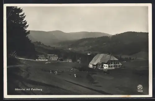 AK Bärental / Schwarzwald, Haus Bannwart mit Feldberg