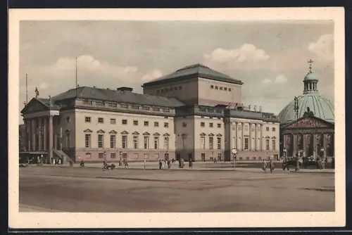AK Berlin, Staatsoper, St.-Hedwigs-Kathedrale