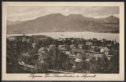 AK Tegernsee, Ortsansicht aus der Vogelschau