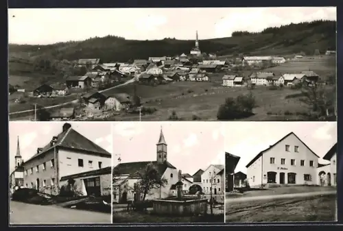 AK Grainet /Bay. Wald, Ortsansicht mit Kirche