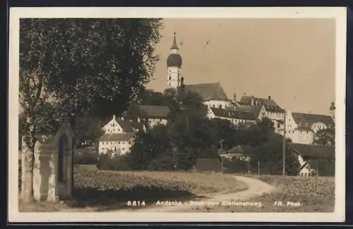 AK Andechs, Blick vom Stationenweg