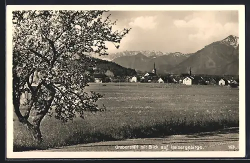 AK Grabenstätt / Traunstein, Blick auf Kaisergebirge