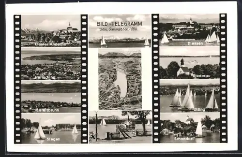 AK Herrsching / Ammersee, Kloster Andechs, Diessen, Stegen