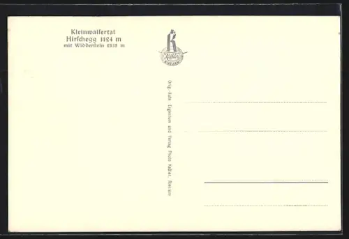 AK Hirschegg / Kleinwalsertal, Ortsansicht mit Widderstein