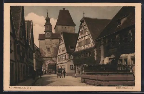 AK Rothenburg o. T., Rödergasse