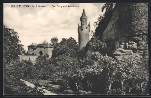 AK Friedberg in Hessen, Burg mit Adolfsturm