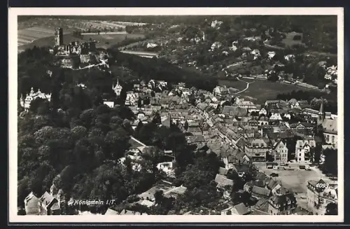 AK Königstein i. Taunus, Ortsansicht vom Flugzeug aus