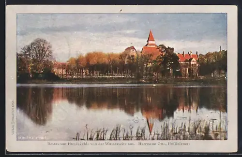 AK Berlin-Grunewald, Restaurant Hundekehle, Inh. Herrmann Otto