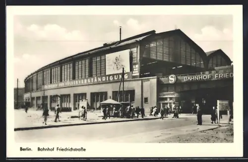 AK Berlin, Bahnhof Friedrichstrasse