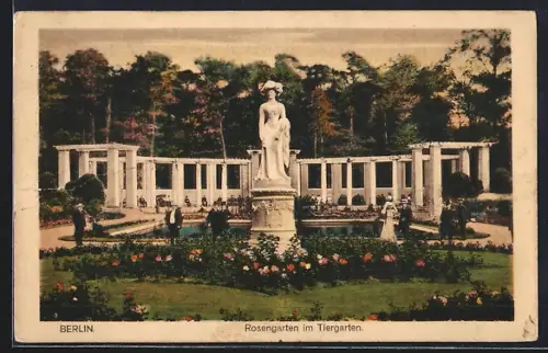 AK Berlin, Rosengarten im Tiergarten