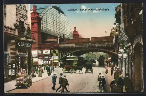 AK Berlin, Bahnhof Friedrichstrasse