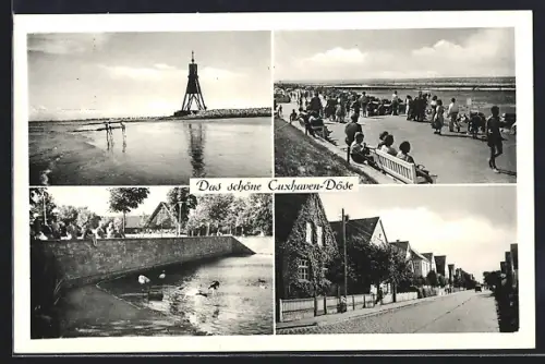 AK Cuxhaven-Döse, Strandpromenade, Strassenansicht