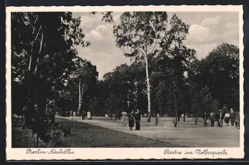 AK Berlin-Neukölln, Partie im Volkspark
