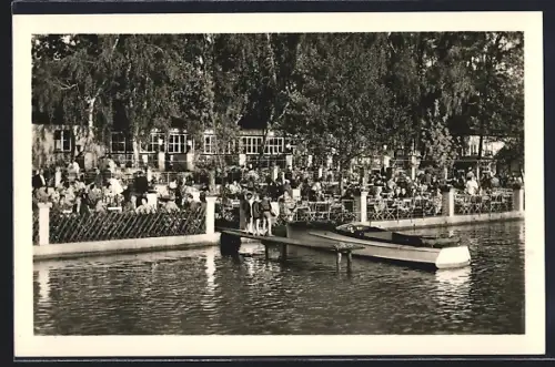 AK Berlin-Wannsee, Pavillon Bad Stölpchensee, Inh. Alfred Krops, Kohlhasenbrücker Strasse