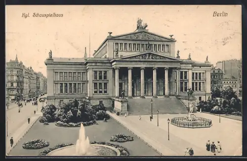 AK Berlin, Kgl. Schauspielhaus, Gendarmenmarkt