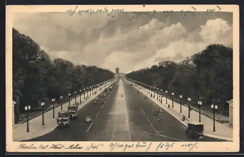 AK Berlin-Tiergarten, Ost-West-Achse, Siegessäule