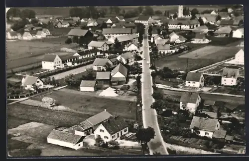 AK Eching b. Freising, Ortsansicht aus der Vogelschau