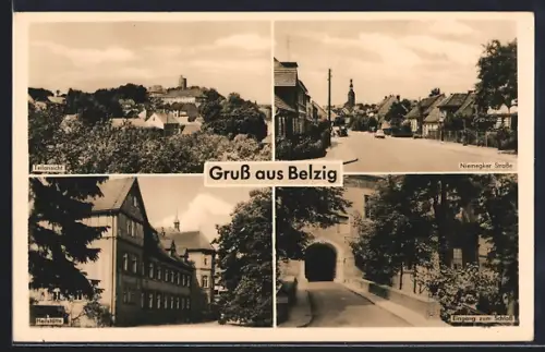AK Belzig, Niemegker Strasse, Heilstätte, Eingang zum Schloss