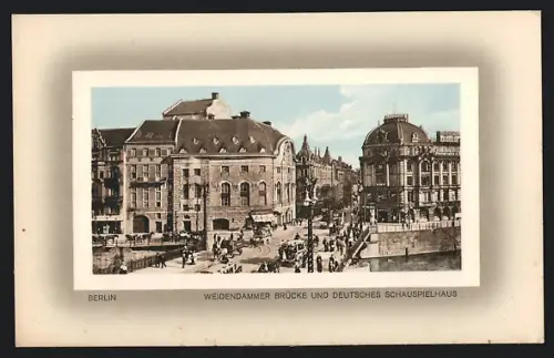 AK Berlin, Weidendammer Brücke, Deutsches Schauspielhaus