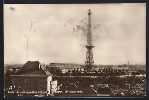 AK Berlin-Charlottenburg, Ausstellungsgelände mit Funkturm