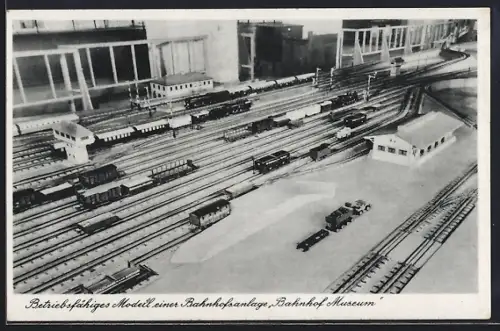 AK Berlin-Kreuzberg, Betriebsfähiges Modell einer Bahnhofsanlage, Verkehrs- und Baumuseum