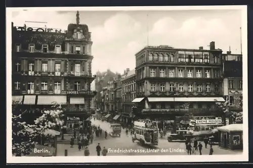 AK Berlin, Friedrichstrasse, Unter den Linden