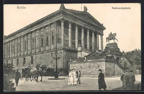 AK Berlin, Nationalgalerie, Reiterstandbild