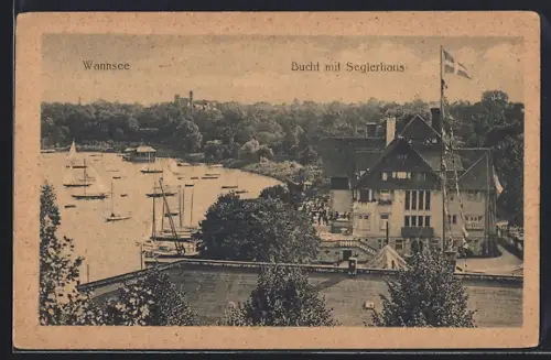 AK Berlin-Wannsee, Bucht mit Seglerhaus