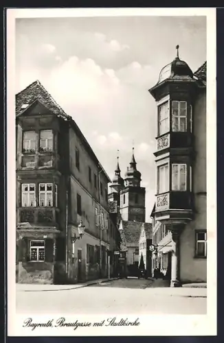 AK Bayreuth, Brautgase mit Stadtkirche