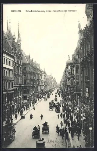 AK Berlin, Französische Strasse Ecke Friedrichstrasse
