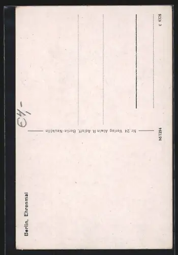 AK Berlin, Ehrenmal Unter den Linden, Innen- und Aussenansicht