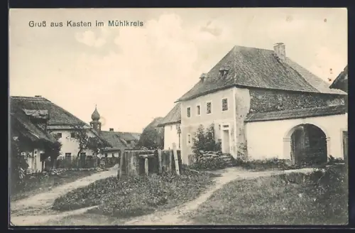 AK Kasten im Mühlkreis, Ortspartie mit Kapelle