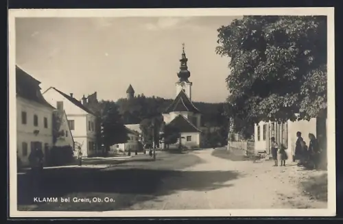 AK Klam b. Grein, Ortspartie mit Kirche